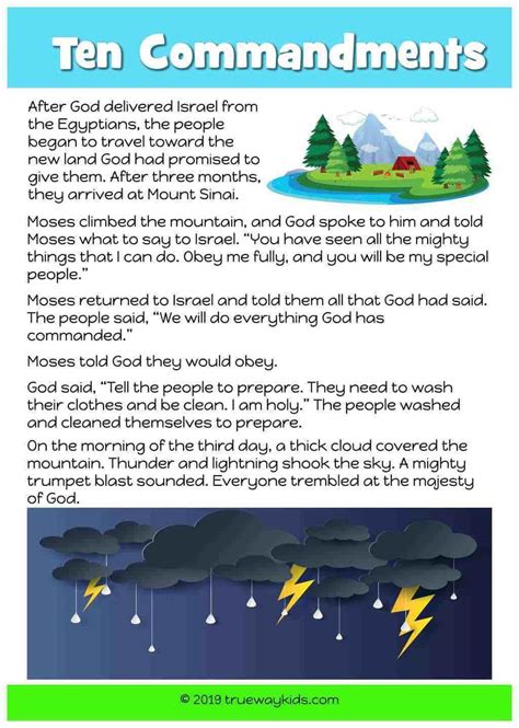 ten commandments bible lesson for kids
